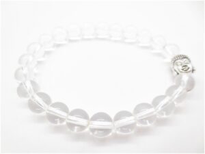 0,8cm armband rock crystal Boeddha zonder doos