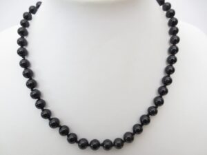 0,8cm steen kralen ketting black onix