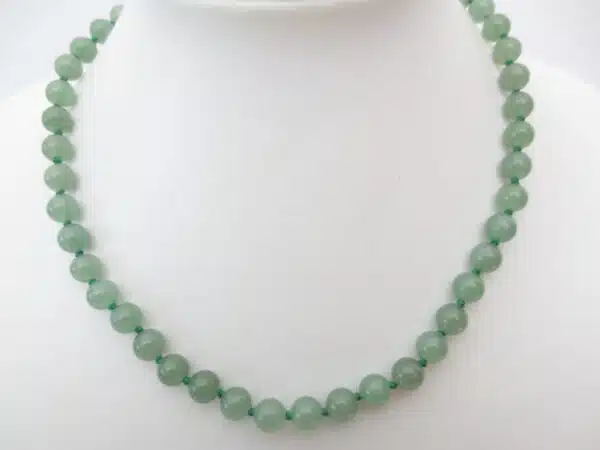 0,8cm steen kralen ketting jade