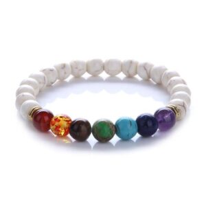 7 chakra 0,8cm steen armband howliet