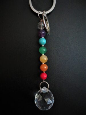 7 Chakra sleutelhanger met kristal bol