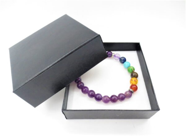 8mm armband Amethyst 7 Chakra