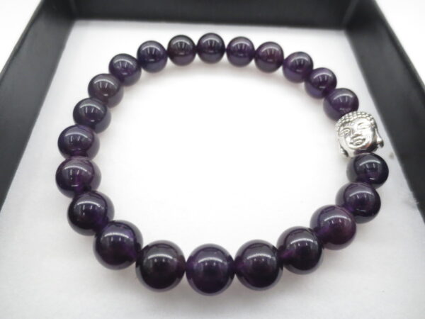 8mm armband Amethyst Boeddha met cadeau doos