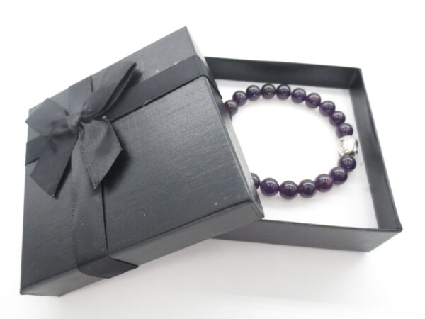 8mm armband Amethyst Boeddha met cadeau doos