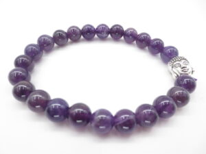 8mm armband Amethyst Boeddha met cadeau doos