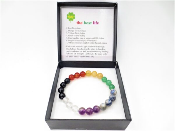 8mm armband gemixed 7 Chakra