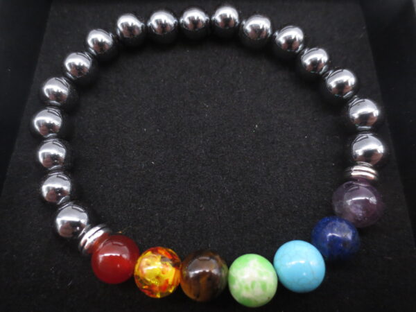 8mm armband Hematiet 7 Chakra