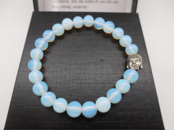 8mm armband Opalite Boeddha