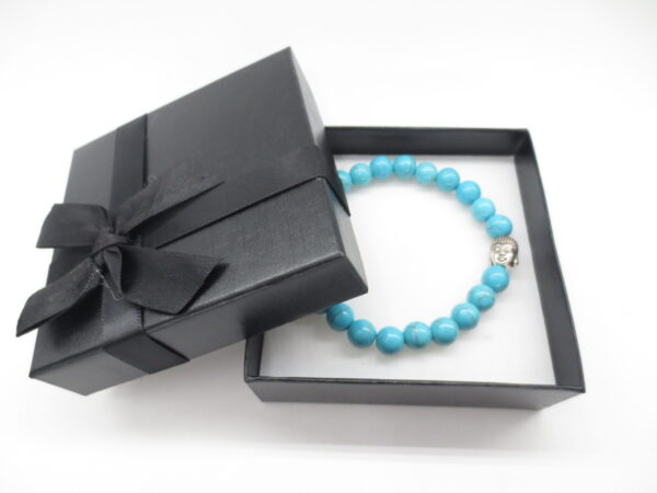 8mm armband Turquoise Boeddha met cadeau doos