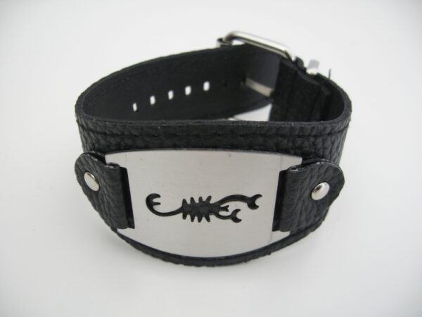 Armband met metaal plaat Schorpioen