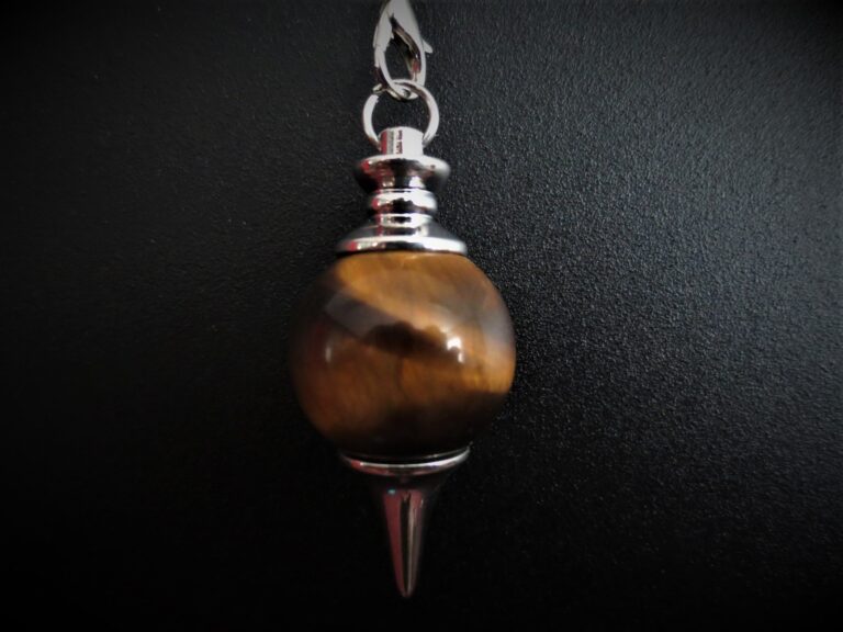 Chakra pendel hanger bol Tijgeroog