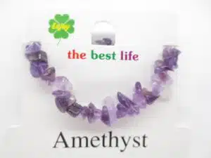 Dunne steen armband Amethyst (12stuks)