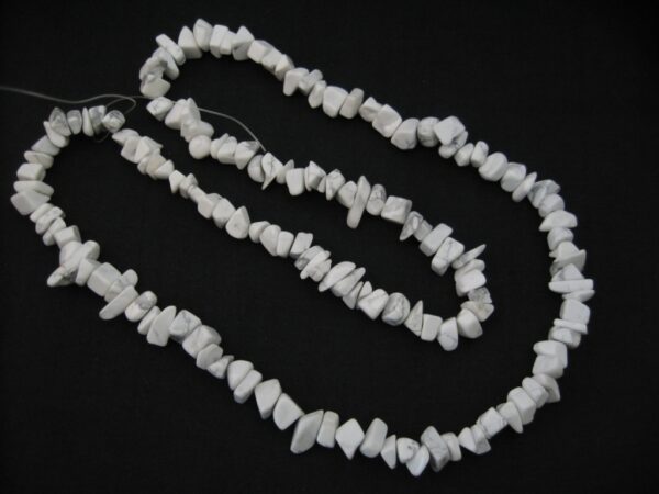 Edelsteen ketting 90cm Howlite White