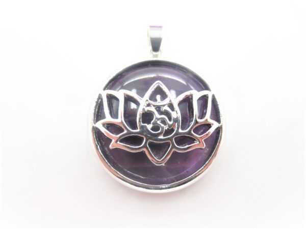 Edelsteen Lotus Pendant - Amethyst