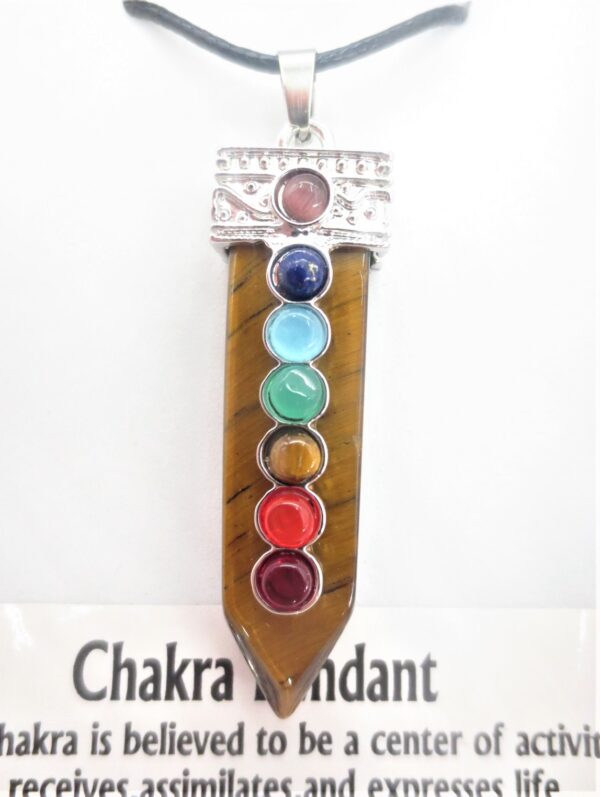 Edelsteen Tijgeroog 7 Chakra Pendant Ketting