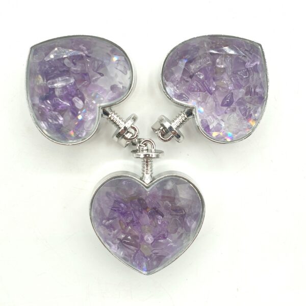 Groothandel - Edelsteen Hart Pendant - Amethyst