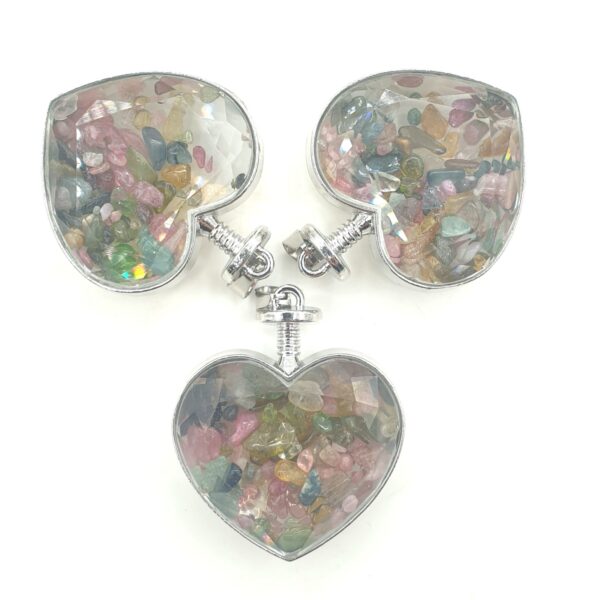 Groothandel - Edelsteen Hart Pendant - Gemixed