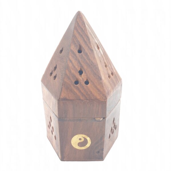 Groothandel - Houten Piramide kegelbrander Yin Yang (6st)