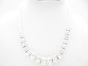 kristal ketting met diamant wit