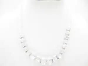 kristal ketting met diamant wit