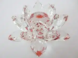 Kristal lotus rood groot