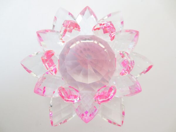 Kristal lotus roze groot