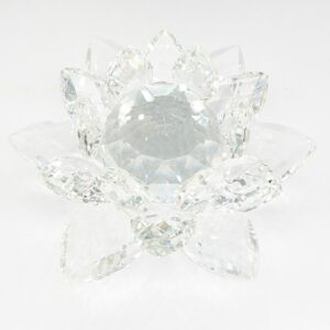 Kristal lotus wit 12cm