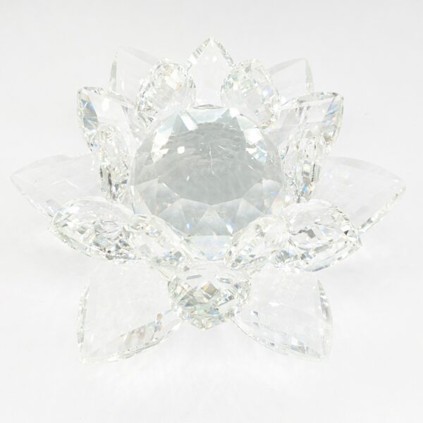 Kristal lotus wit 12cm