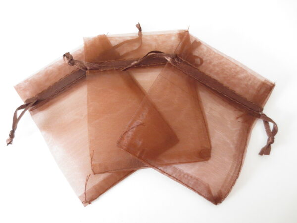 Organza Zakjes 10 x 15cm Bruin