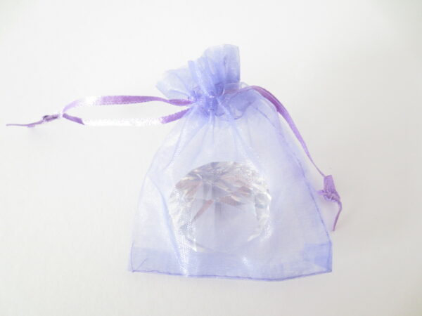 Organza zakjes blanco Lila 7.5 x 10cm (100 stuks)