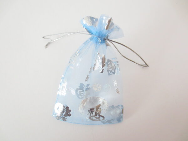 Organza Zakjes Geluk ''Fu'' Licht Blauw