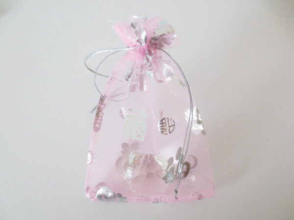 Organza Zakjes Geluk ''Fu'' Roze