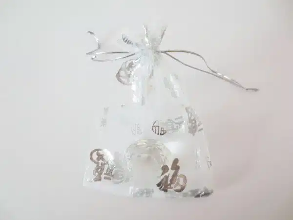 Organza Zakjes Geluk ''Fu'' Wit