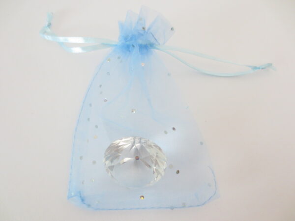 Organza Zakjes Stippeltje Licht Blauw