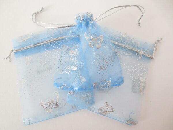 Organza zakjes vlinder Licht Blauw