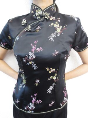 Shanghai Blouse bloesem zwart