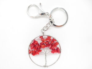 Tree of Life sleutelhanger klein rood koraal