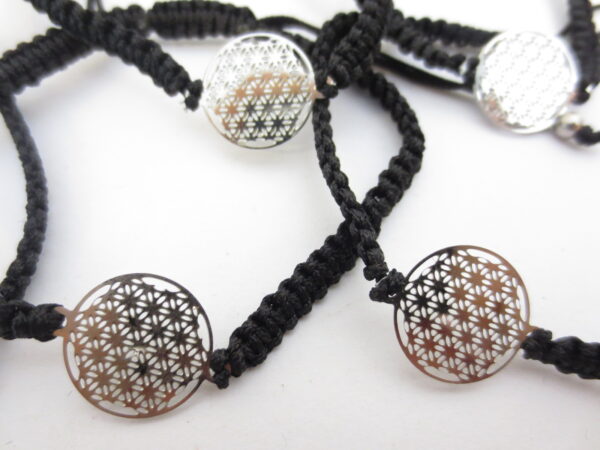 Verstelbare Armband flower of life edelstaal (6st)