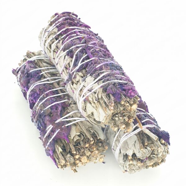 Witte Salie & Paarse Lavendel - Smudge Stick Bundle - 12 cm