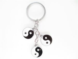 Yin yang sleutelhangers 3 in 1 set van 6