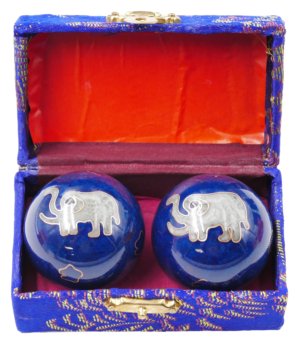 Meridiaankogels blauw met Olifant - 4cm