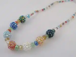 Imitatie Shamballa ketting gemixed