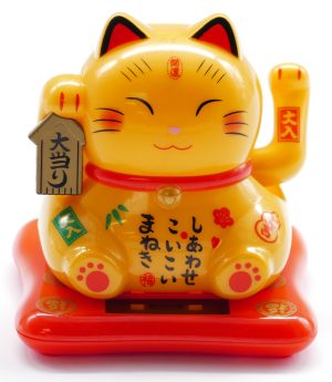 Lucky Cat Solar Light - Geel (III)