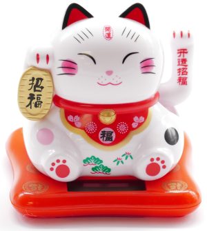 Lucky Cat Solar Light - Wit (III)