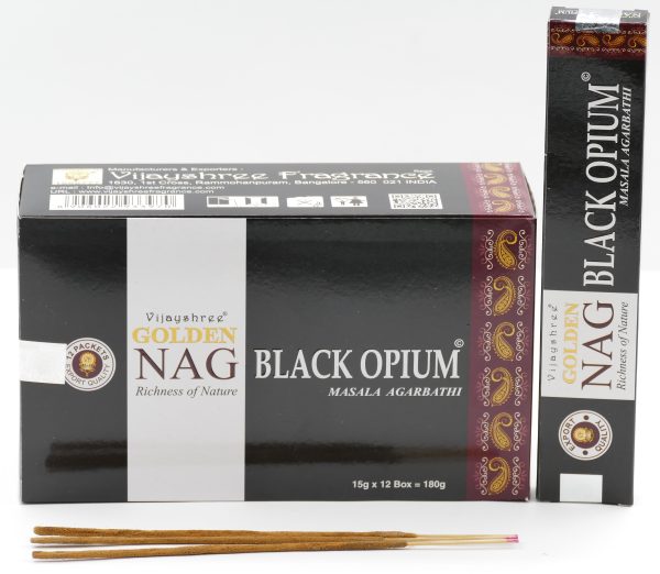 Vijayshree Golden Nag Black Opium Wierookstokjes