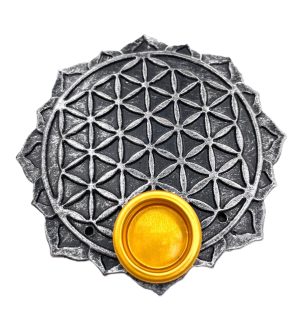 Flower of Life Wierookhouder - Rond Zilver (6 stuks)