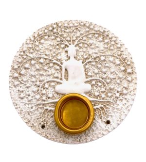 Meditatie Wierookhouder - Rond Wit (6 stuks)