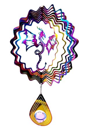 Medium Cosmo Wind Spinner Draak - Regenboog Druppel