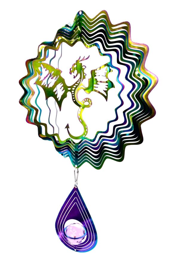 Medium Cosmo Wind Spinner Draak - Regenboog Druppel