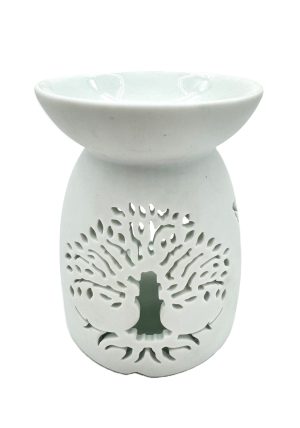 Oliebrander Wit Tree of Life met birds (groot)